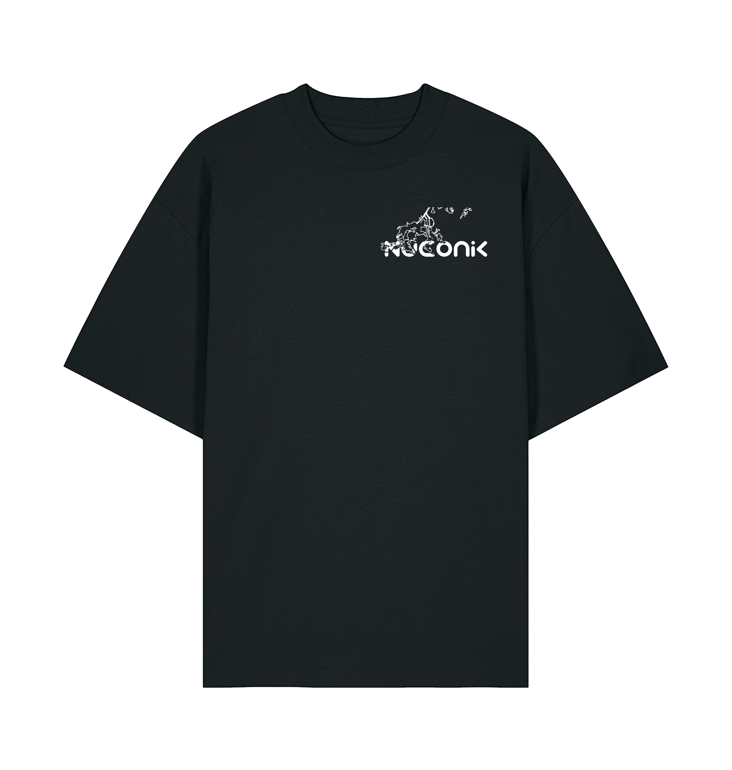 Black Printed T-shirt Front